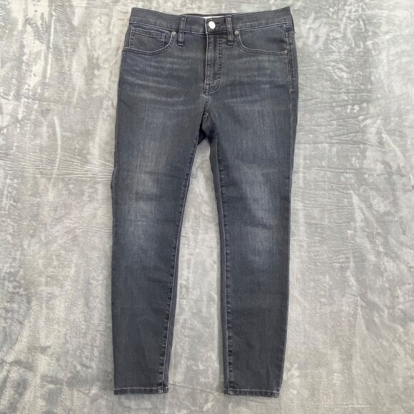 Madewell 9" Mid-Rise Skinny Jeans Women's Size 27 Gray Denim - Picture 1 of 12
